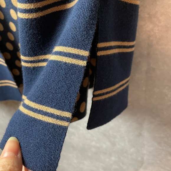 Chico's Cardigan Duster Womens 2 Large Long Line Open Front Sleeveless Tan Blue - Picture 5 of 13